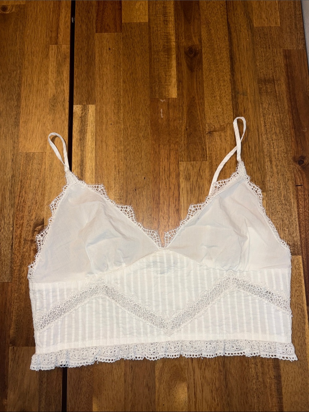 Zara White Smocked Cami Top with Adjustable Strap